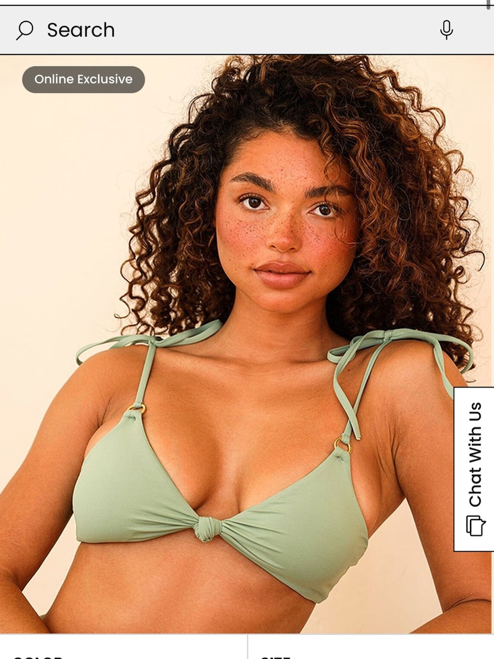 Dippin' Daisy's Sage Green Tie-String Bikini Set